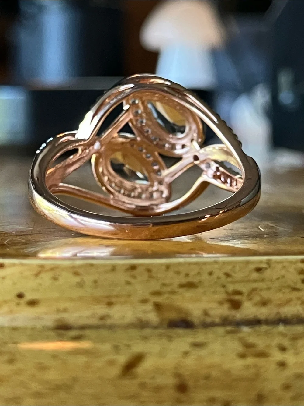Genuine Morganite Ring Size 8